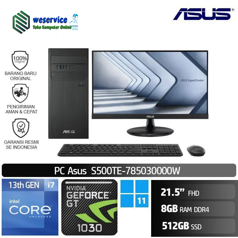 ASUS S500TE 785030002W (Core i7 13700, 8GB, 512GB SSD, VGA 2GB, Win 11, 21